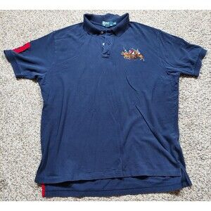 Polo Ralph Lauren Men's XXL Blue Label 3 Red Polo Players Pony Horses